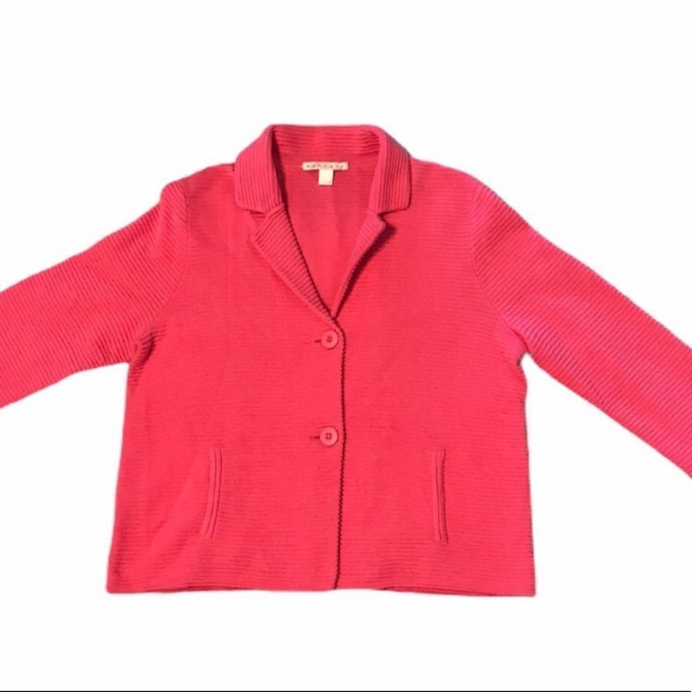 Belford LARGE Pink Ribbed Cotton Jacket EUC